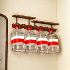 Minimalist Bamboo Wall Rack with Floating Shelves