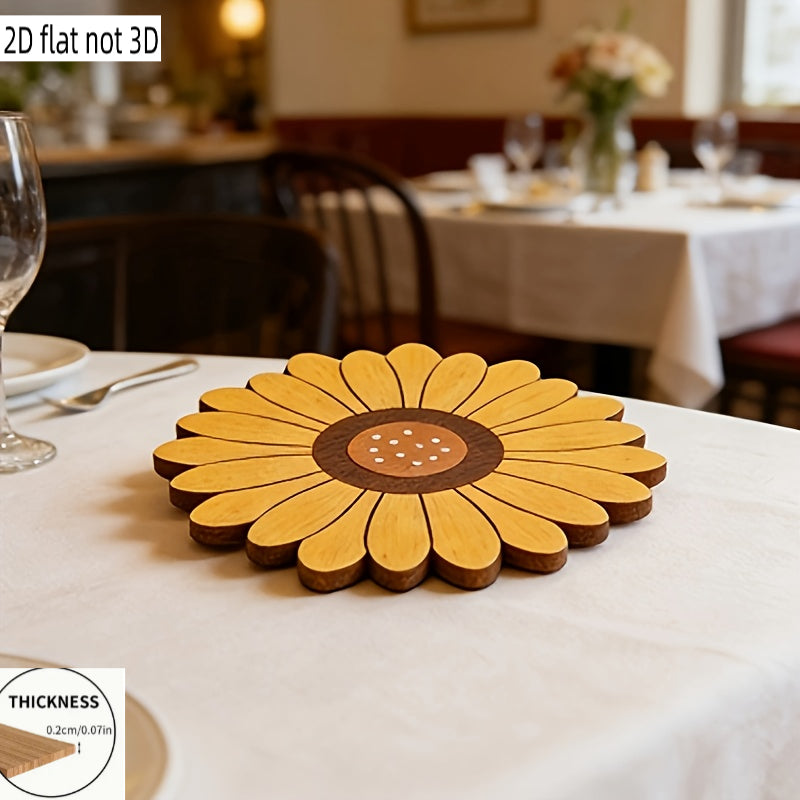 Set of 2 Sunflower Heat-Resistant Table Mats