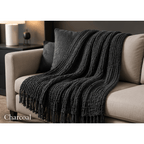 Olivia Rocco Chenille Box-Stitch Throw