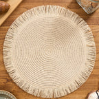 Bohemian Round Solid Colour Placemats – Set of 2, 4 or 8