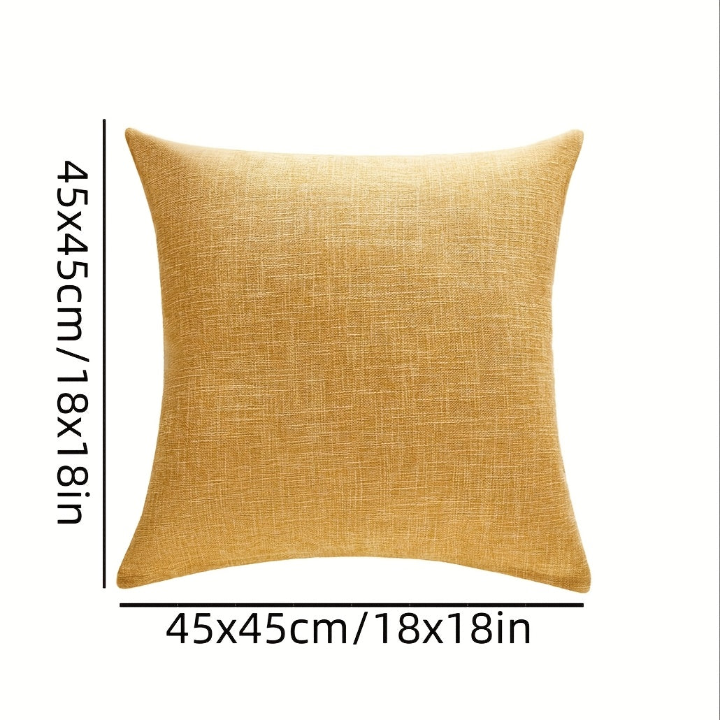 Set of 2 Solid Linen Cushion Covers – 45x45cm