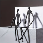 Cast Iron Abstract Figure Sculpture in Various Poses