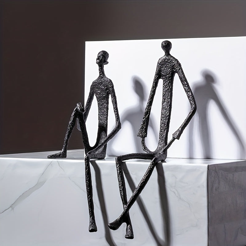 Cast Iron Abstract Figure Sculpture in Various Poses