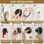 2 Stainless Steel Suction Cup Towel Hooks