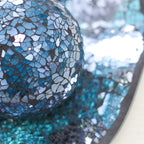 Mosaic Glass Decorative Ball with Wavy Edge