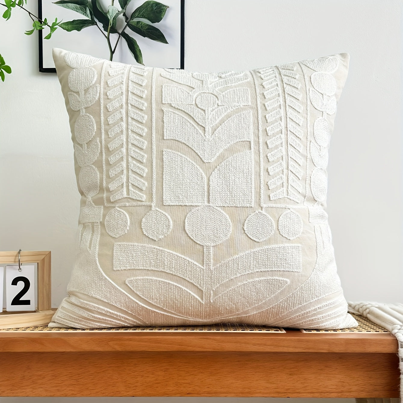 Embroidered Leisure Cushion Cover