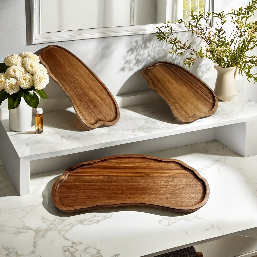 Cloud & Rainbow Wooden Vanity Tray