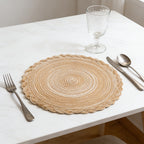Bohemian Woven Round Placemats – Set of 6, 8 or 10