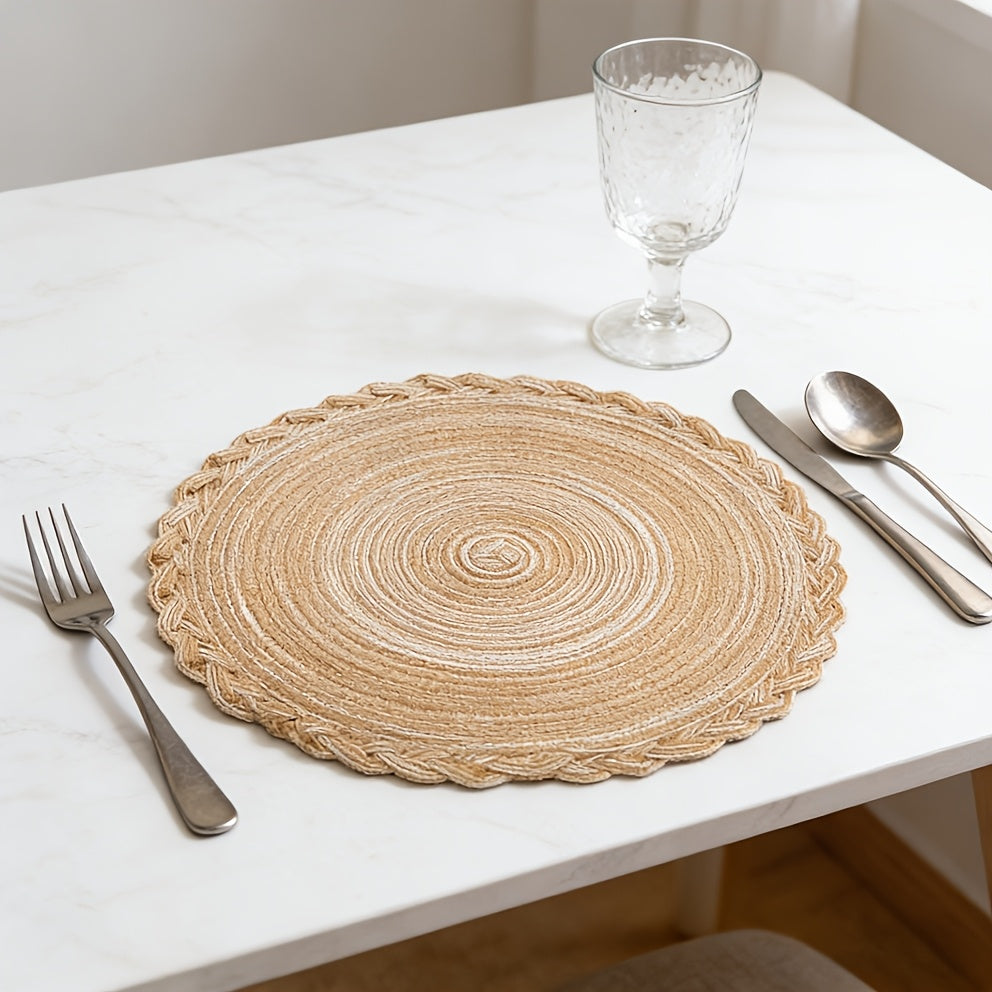 Bohemian Woven Round Placemats – Set of 6, 8 or 10