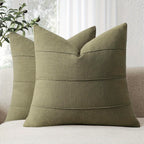 Set of 2 Striped Linen Pillowcases