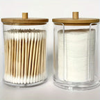 Acrylic Hair Tie Organiser with Bamboo Lid