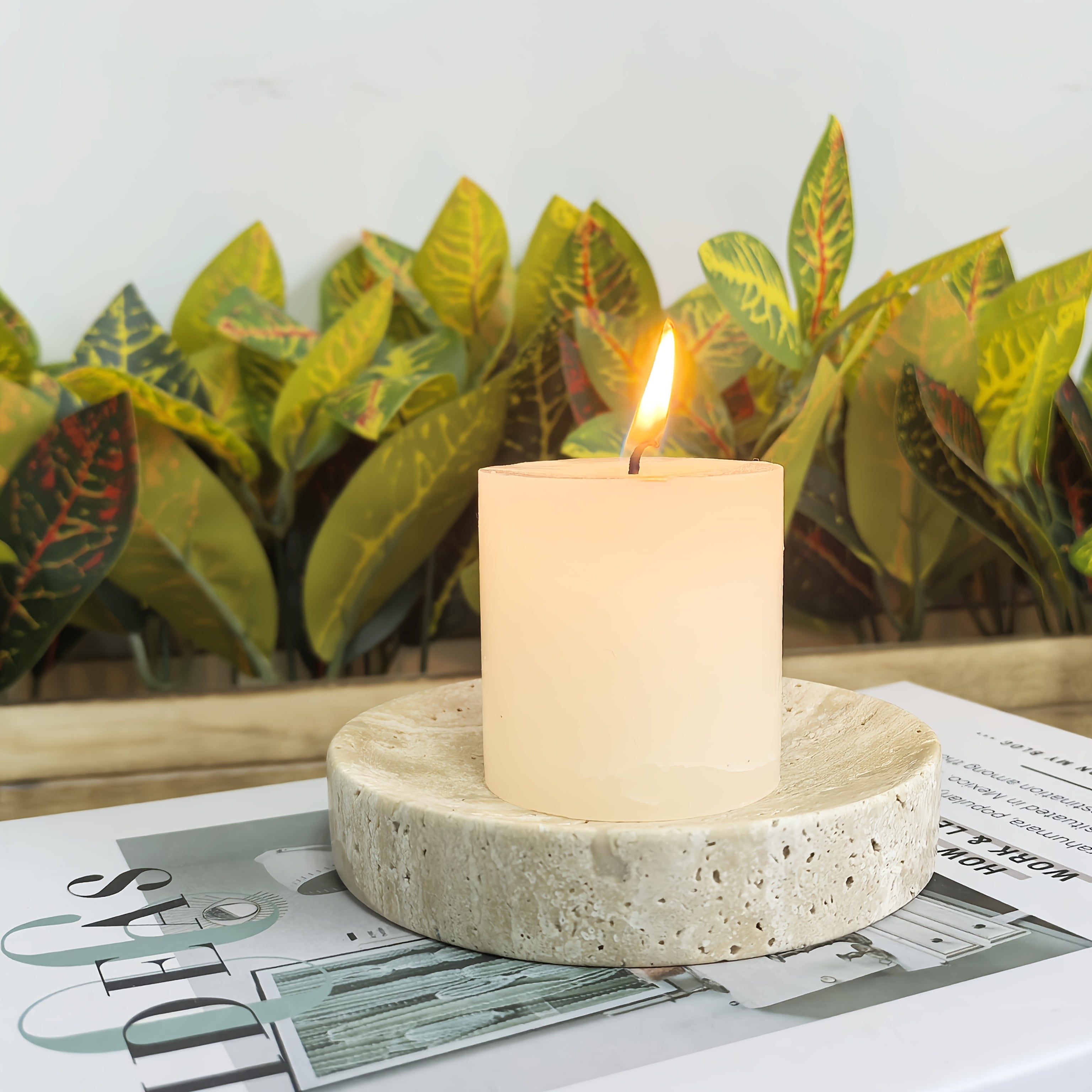 Natural Marble Round Trinket Tray