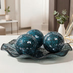 Mosaic Glass Decorative Ball with Wavy Edge