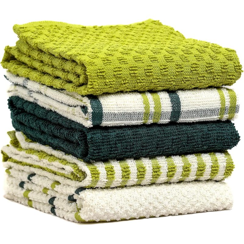 Set of 5 Soft Terry Kitchen Towels