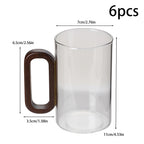 360ml Borosilicate Glass with Wooden Handle