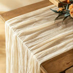 Crinkled Polyester Gauze Table Runner