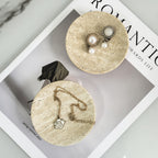 Natural Marble Round Trinket Tray
