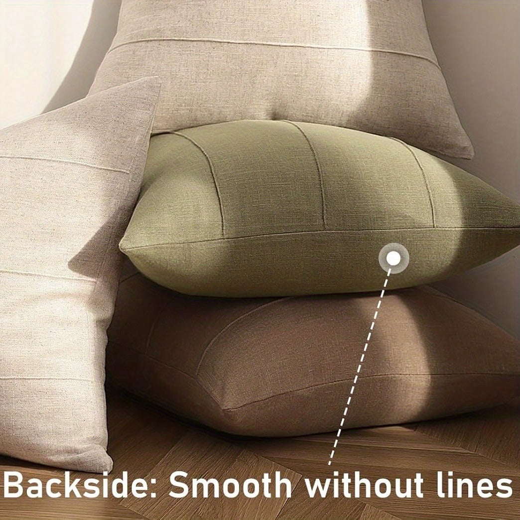 Set of 2 Striped Linen Pillowcases