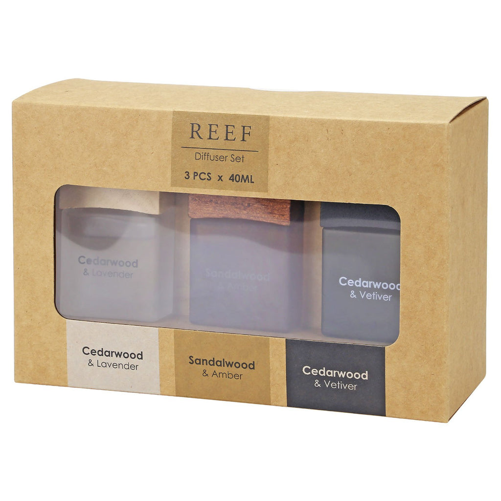 REEF Home Reed Diffuser Set – 3 x 40ml