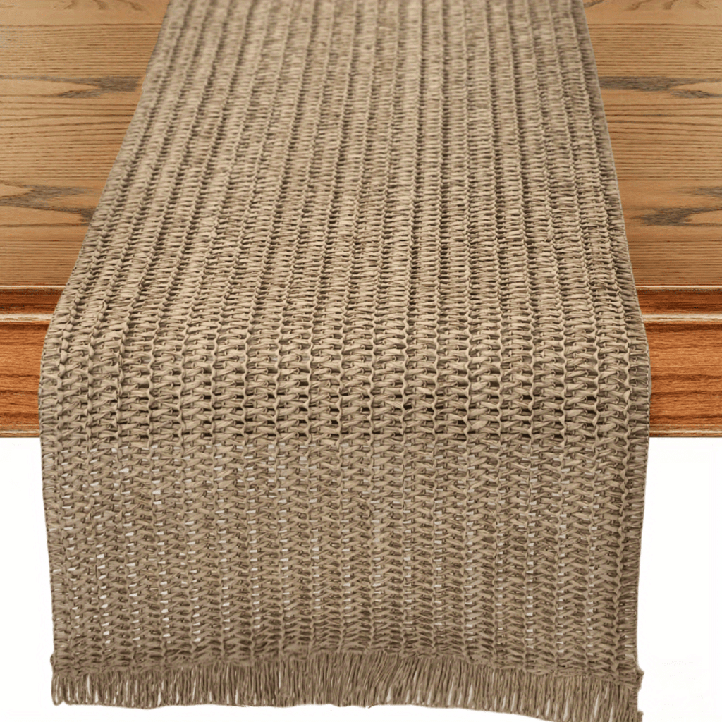 Solid Colour Fringe Boho Table Runner