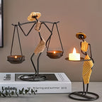 Creative Iron Candlestick Holder – Romantic Dining Décor