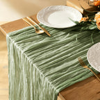 Crinkled Polyester Gauze Table Runner