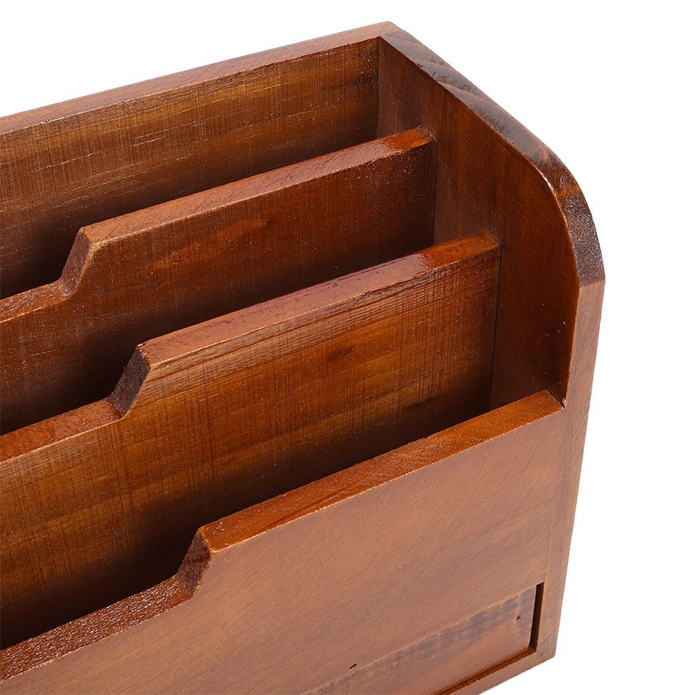 3-Tier Rustic Wooden Desk Organiser