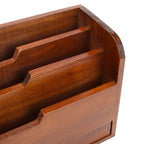 3-Tier Rustic Wooden Desk Organiser