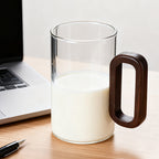 360ml Borosilicate Glass with Wooden Handle
