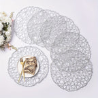 Set of 6 Modern Hollow Woven Round Placemats