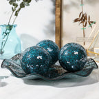 Mosaic Glass Decorative Ball with Wavy Edge