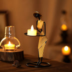 Creative Iron Candlestick Holder – Romantic Dining Décor