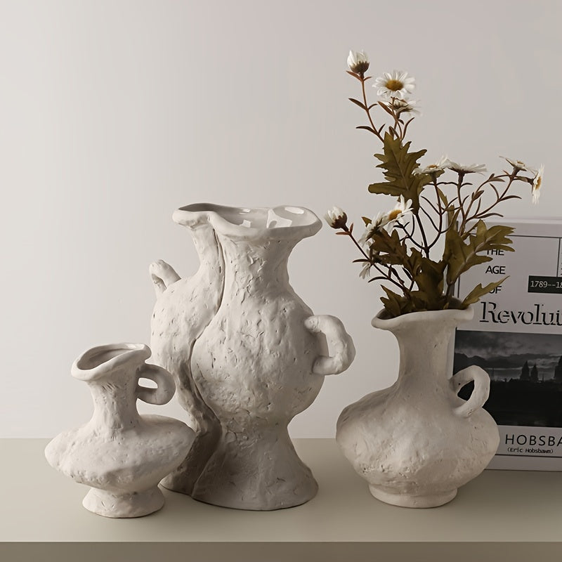 Handcrafted Textured Decorative Ceramic Vase
