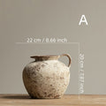 Thick Ceramic Vintage Mottled One-Handle Vase