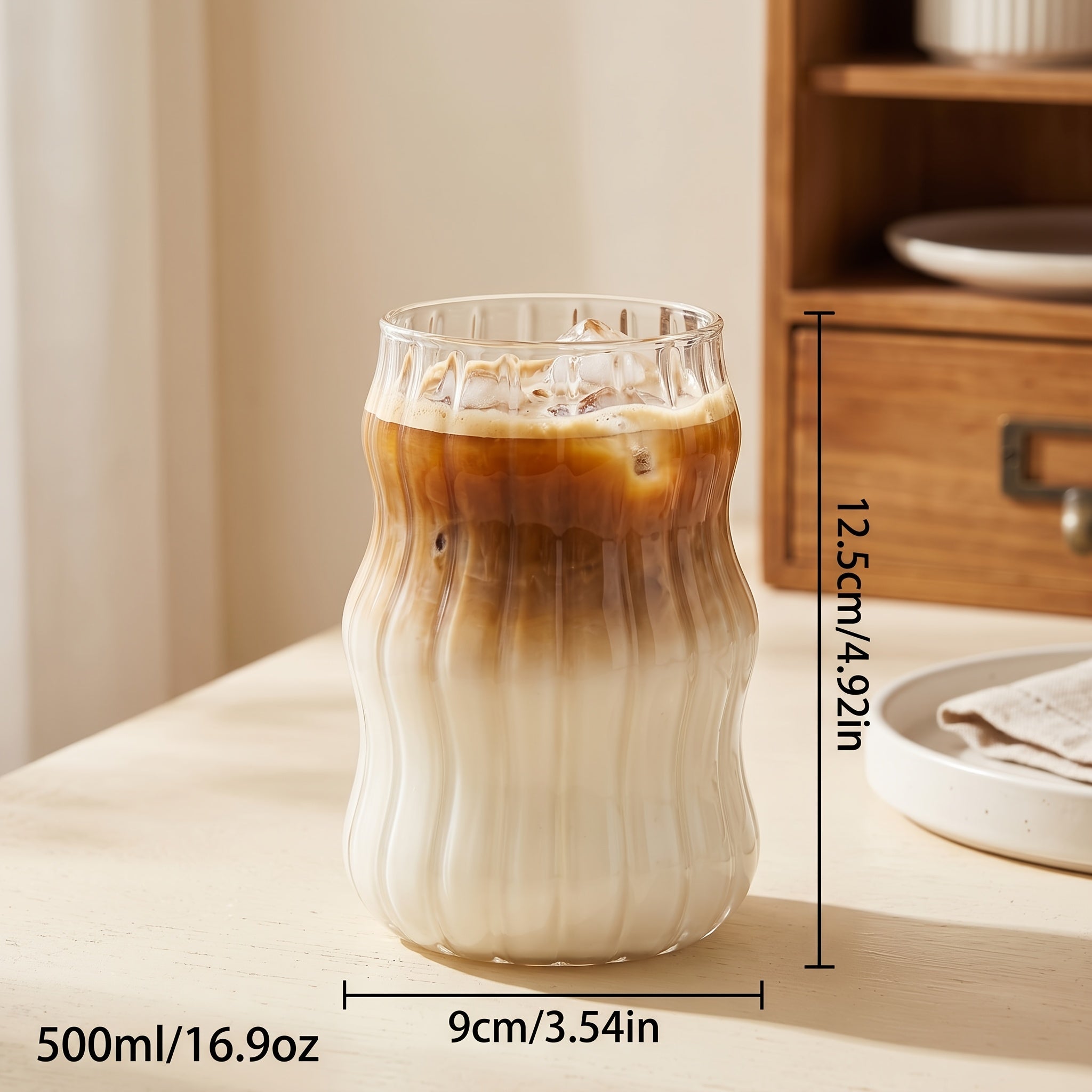 500ml Cloud Borosilicate Glass Tumbler