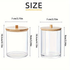 Acrylic Hair Tie Organiser with Bamboo Lid