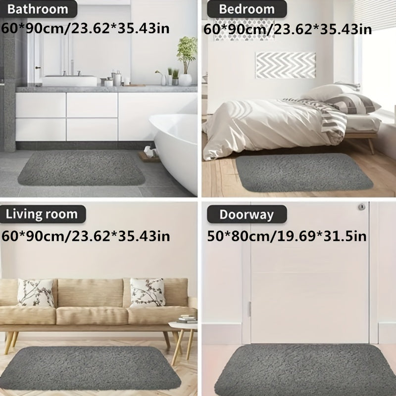 Thick Long-Pile Microfibre Bath Mat