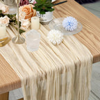 Crinkled Polyester Gauze Table Runner