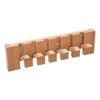 6-Hook Piano Key Wall-Mounted Wooden Coat Rack