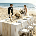 Crinkled Polyester Gauze Table Runner