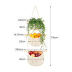 3-Tier Boho Braided Rope Wall Organiser