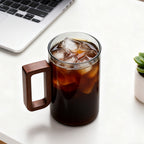 360ml Borosilicate Glass with Wooden Handle