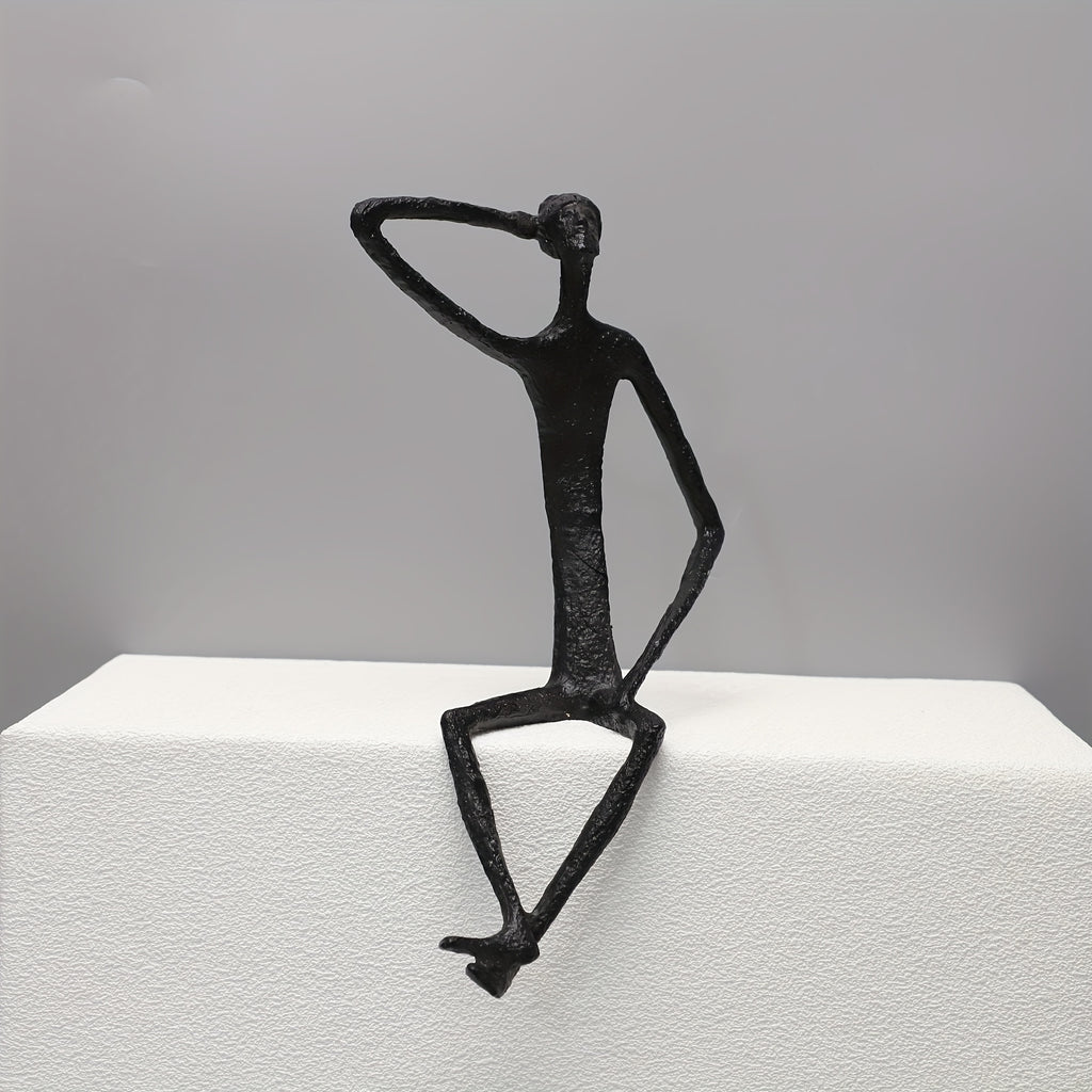 Cast Iron Abstract Figure Sculpture in Various Poses