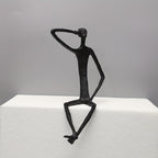 Cast Iron Abstract Figure Sculpture in Various Poses