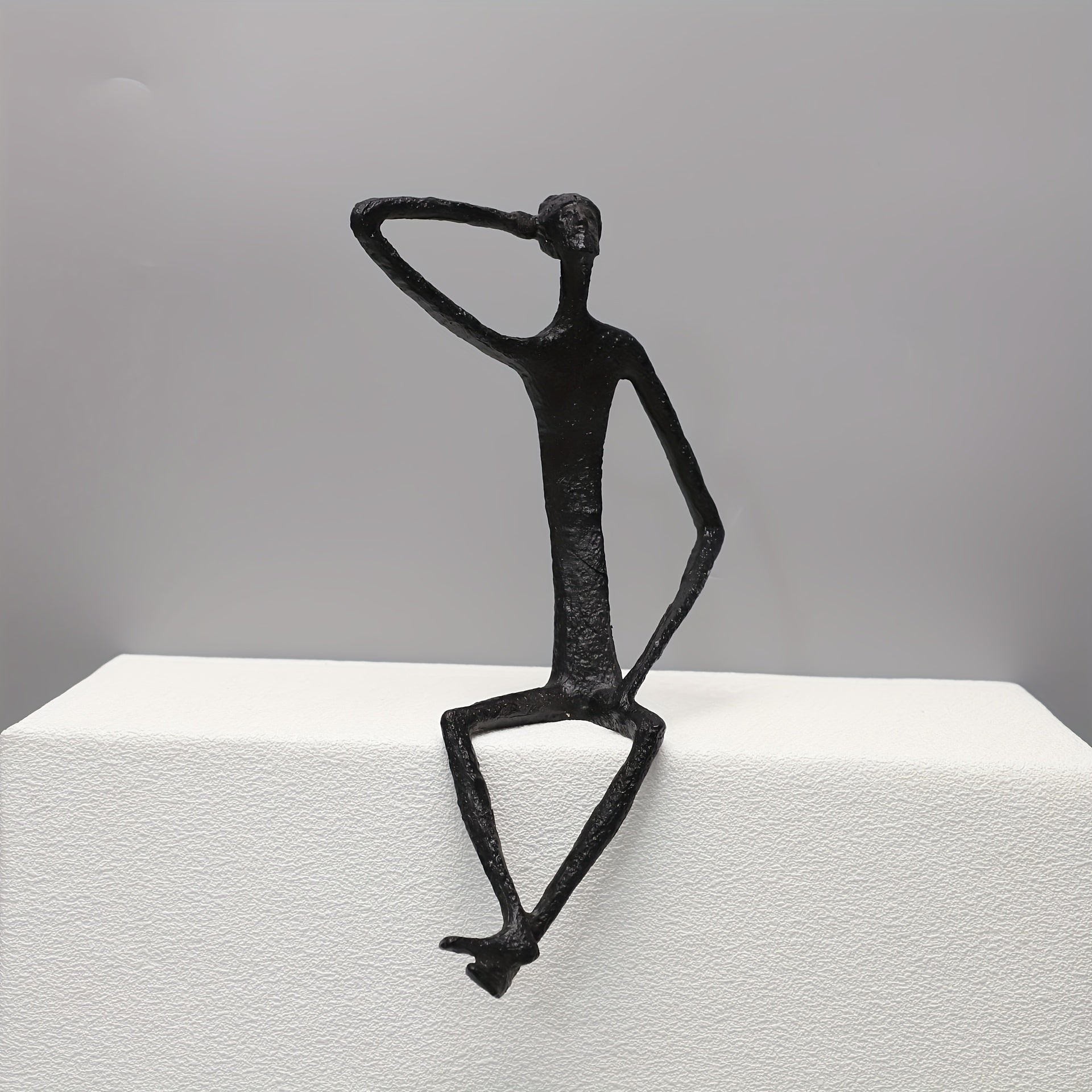 Cast Iron Abstract Figure Sculpture in Various Poses