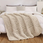 Chunky Knit Chenille Throw – 100% Polyester