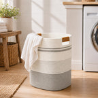 Large Cotton Rope Storage Basket with Handles