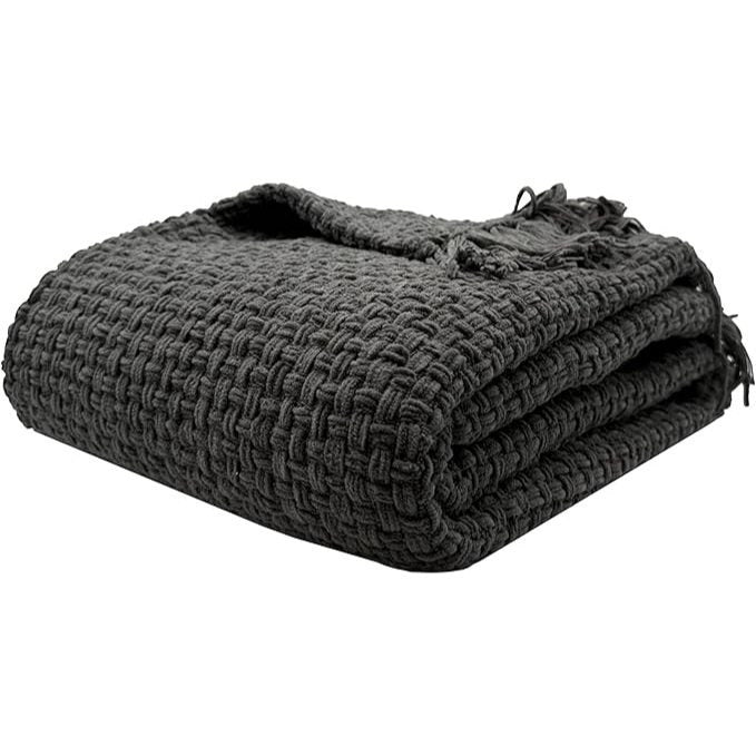 Olivia Rocco Chenille Box-Stitch Throw