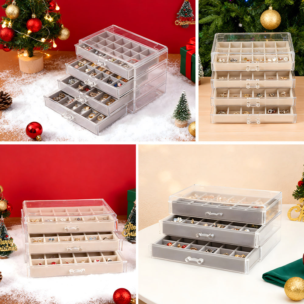 4-Layer Clear Acrylic Jewellery Organiser