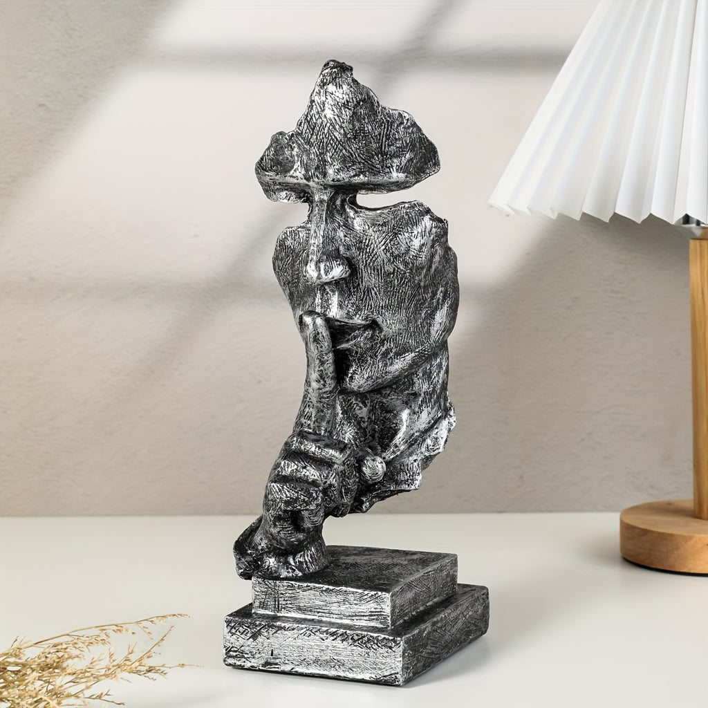 Silent Man Abstract Resin Sculpture